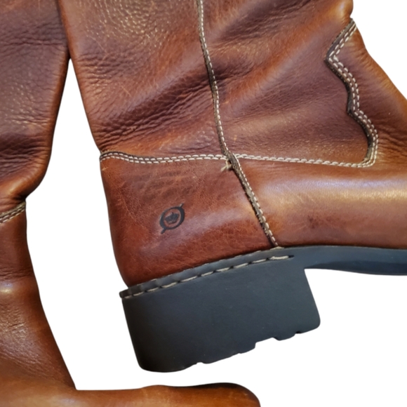 Size 11 Mens Born Brown Leather Boots - Picture 2 of 8